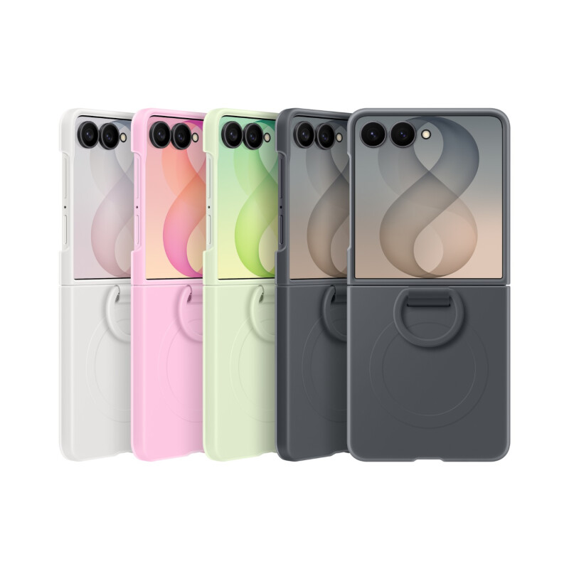 Galaxy Z Flip8 Ring Case Silicone Graphite