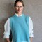 Chaleco Olivia Lambswool Tourquesa