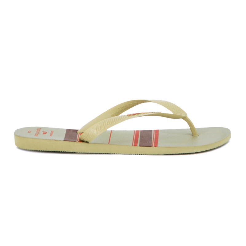 Tropical Brasil Ojota Estampado De Hombre - Arena Arena