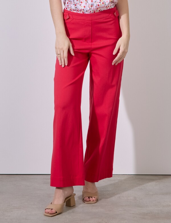 Pantalon Hebilla & Boton ROJO