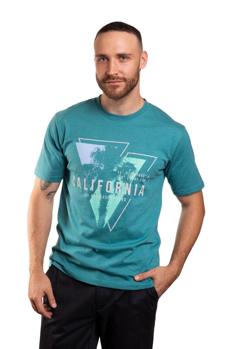 SNAKE T-SHIRT PRINT - PETROLEUM 