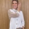 Camisa Carlita Volados Combinada crudo beige