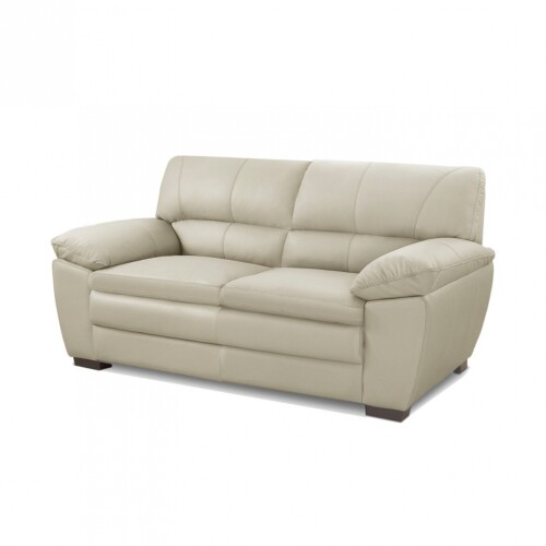 Sillón 100% Cuero - 2 Cuerpos Premium Arena