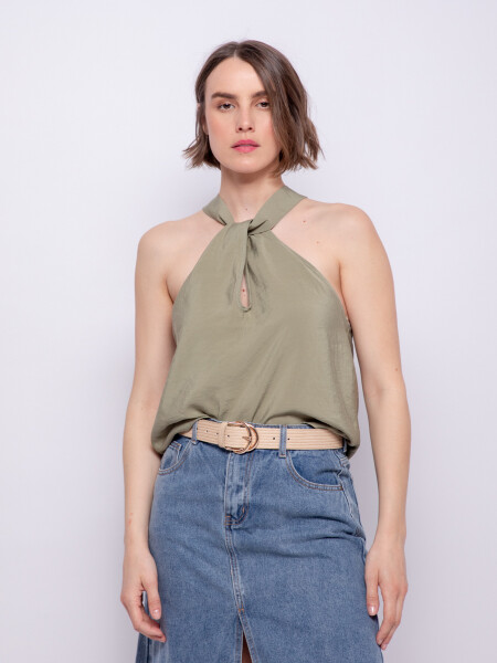 TOP FREDA Verde Militar