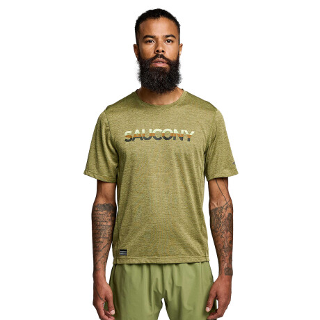 Remera Saucony de Hombre - STOPWATCH - SAM800280GDHA GLADE HEATHER GRAPHIC