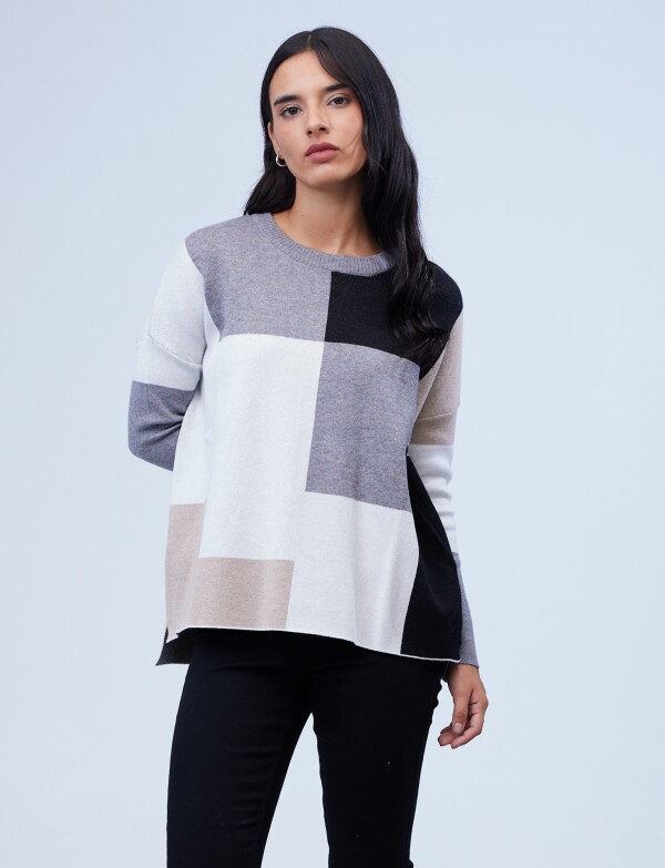 Buzo Colorblock GRIS/MULTI