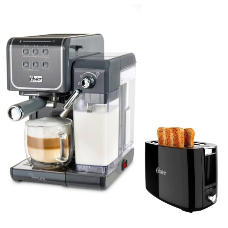 Kit Cafetera Oster® PrimaLatte™ Touch y Tostadora Oster Simple life negra Kit Cafetera Oster® PrimaLatte™ Touch y Tostadora Oster Simple life negra