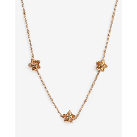 Collar Corto Metal Bañado En Oro Dorado