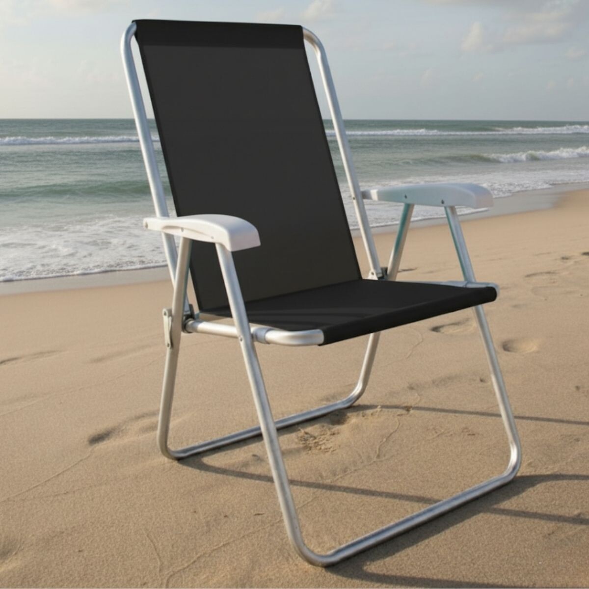 Silla Alta Conforto Sannet Aluminio - NEGRO 