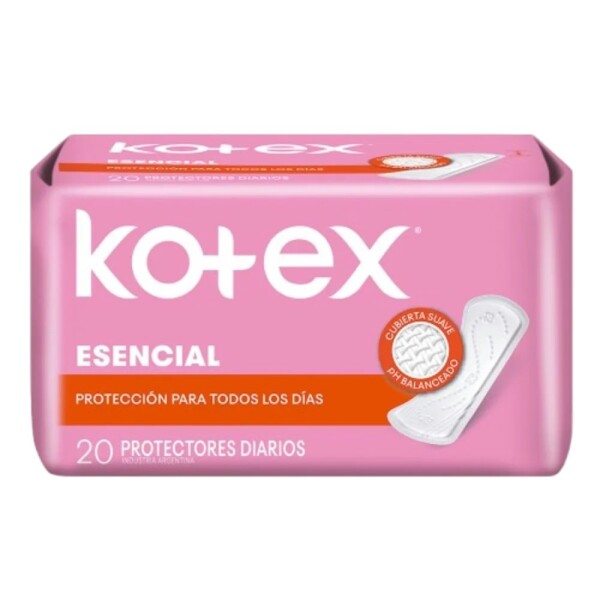 Protectores Diarios Kotex Esencial 20 Unidades Protectores Diarios Kotex Esencial 20 Unidades