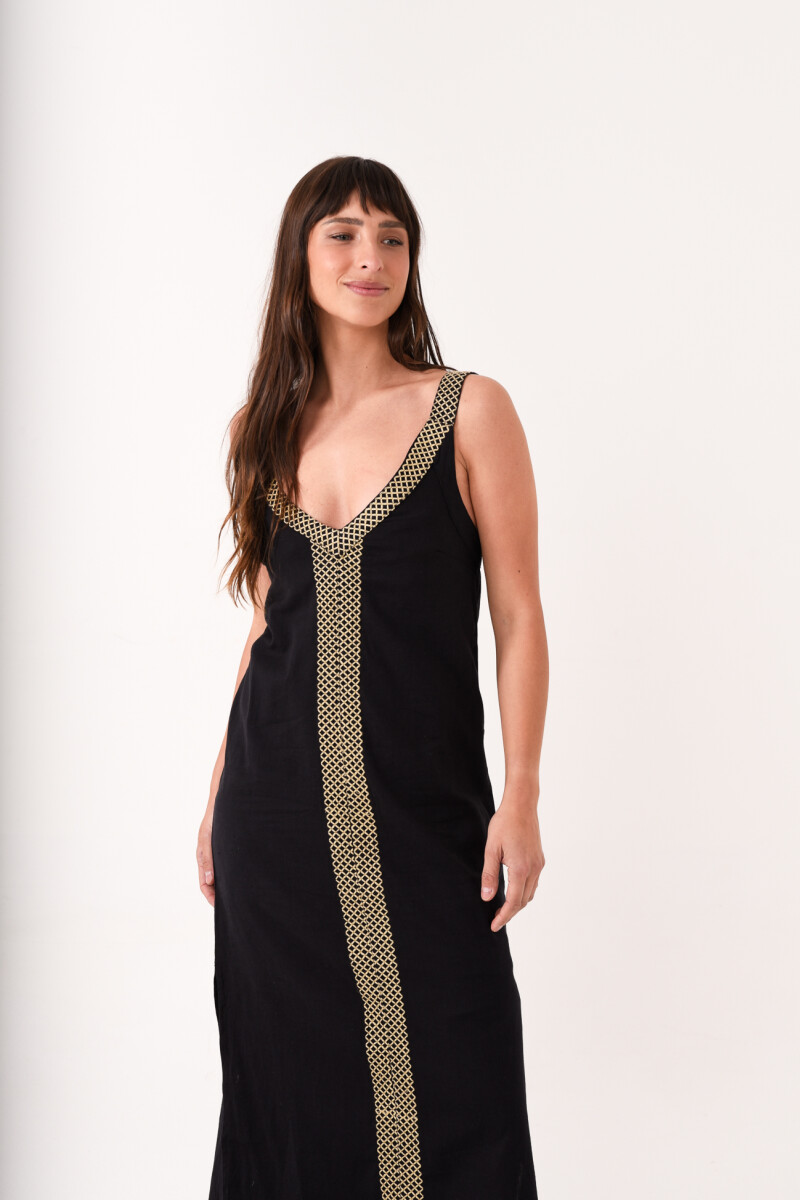 Vestido Guiza NEGRO