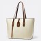 Bolso Soho Tote Simil Cuero Dama Blanco
