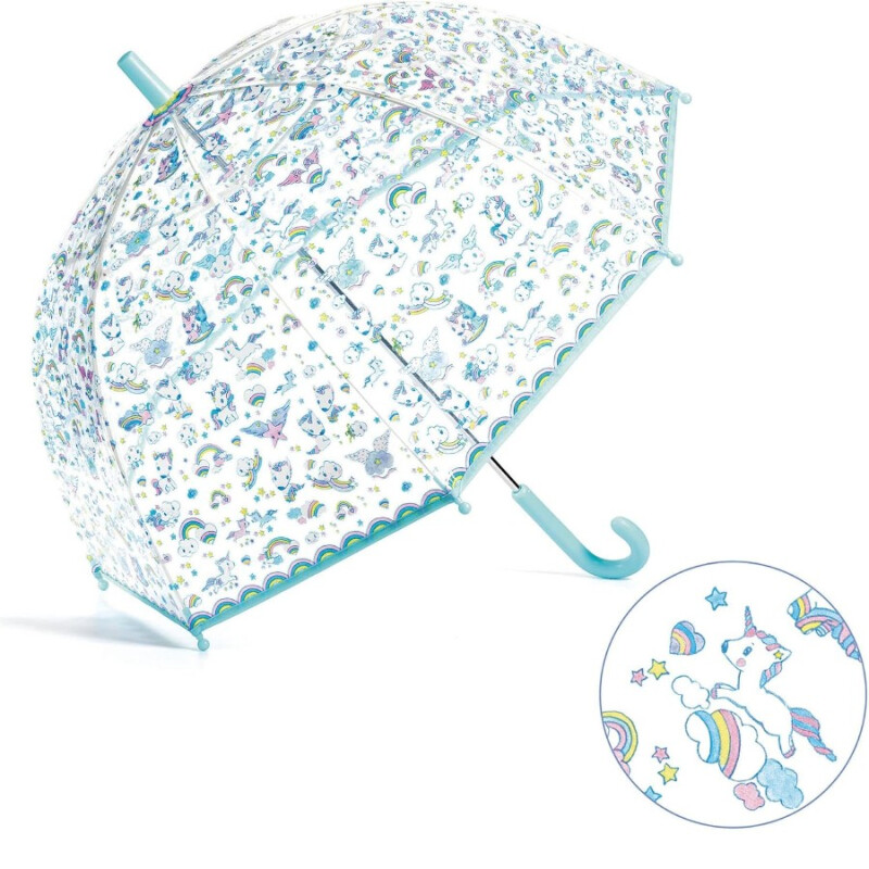 Paraguas Infantil Transparente Celeste