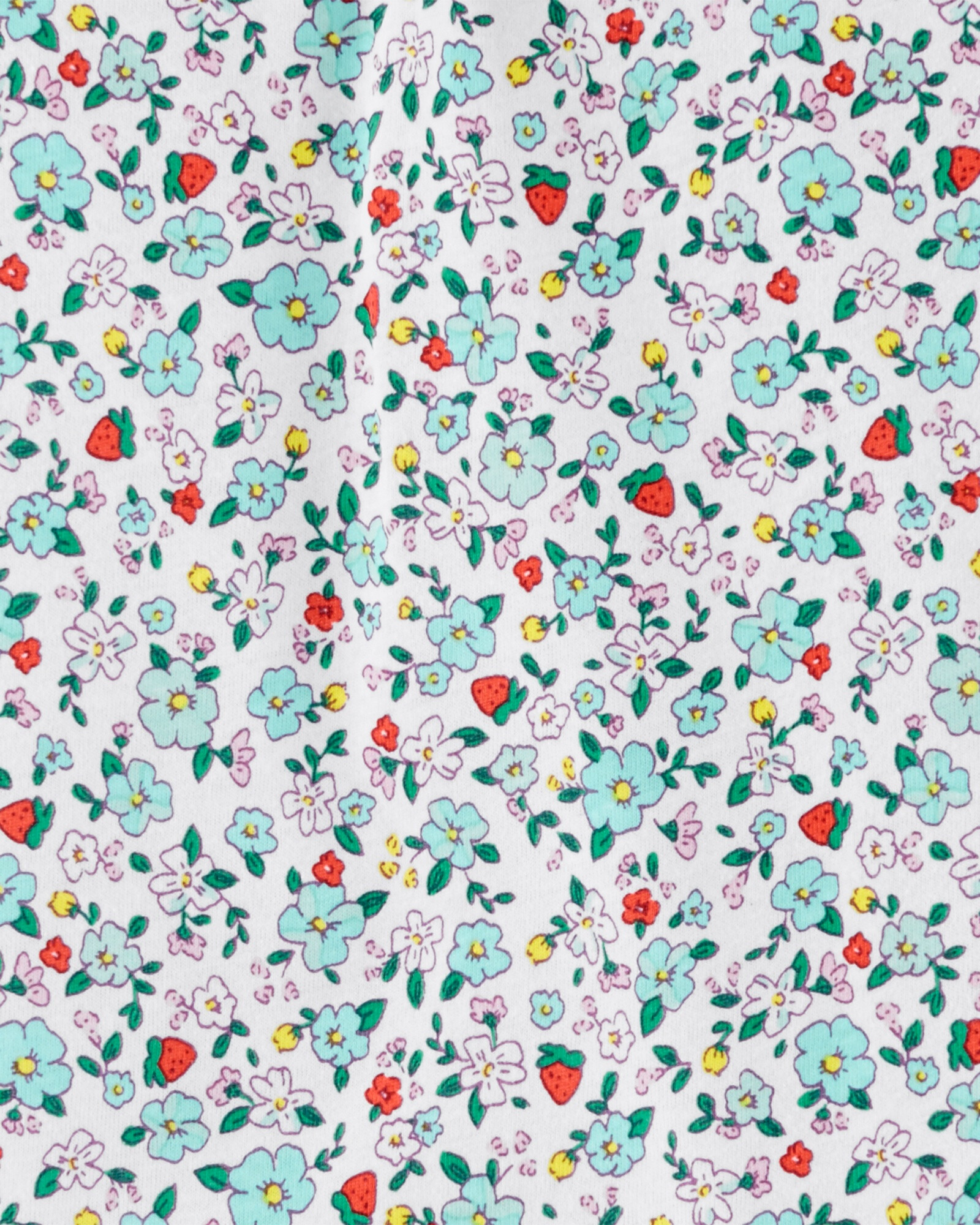 Body de algodón, manga corta, diseño floral Sin color