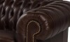 Sillón 100% Cuero - 2 Cuerpos - Chesterfield Caramelo