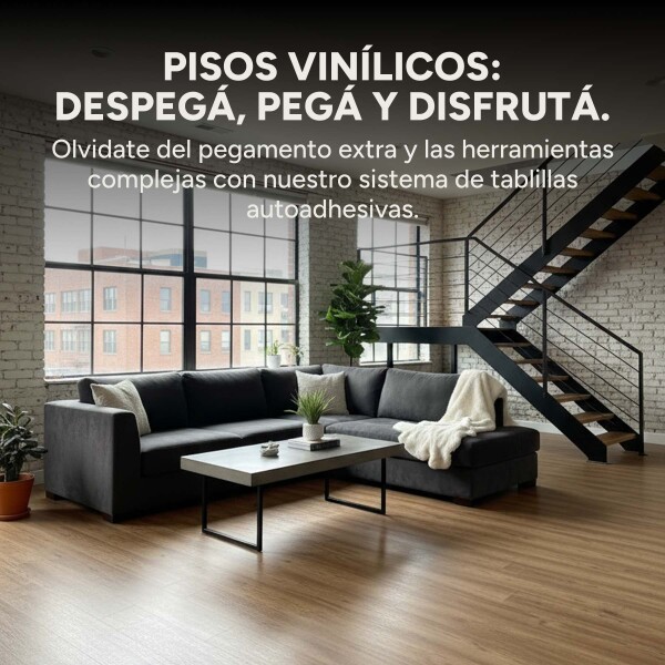 Piso Vinílico Autoadhesivo Piso Flotante Símil Madera x 1m2 Color Beige