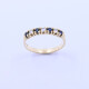 Anillo medio sin fin oro 18k amarillo con zafiros y brillantes. Anillo medio sin fin oro 18k amarillo con zafiros y brillantes.