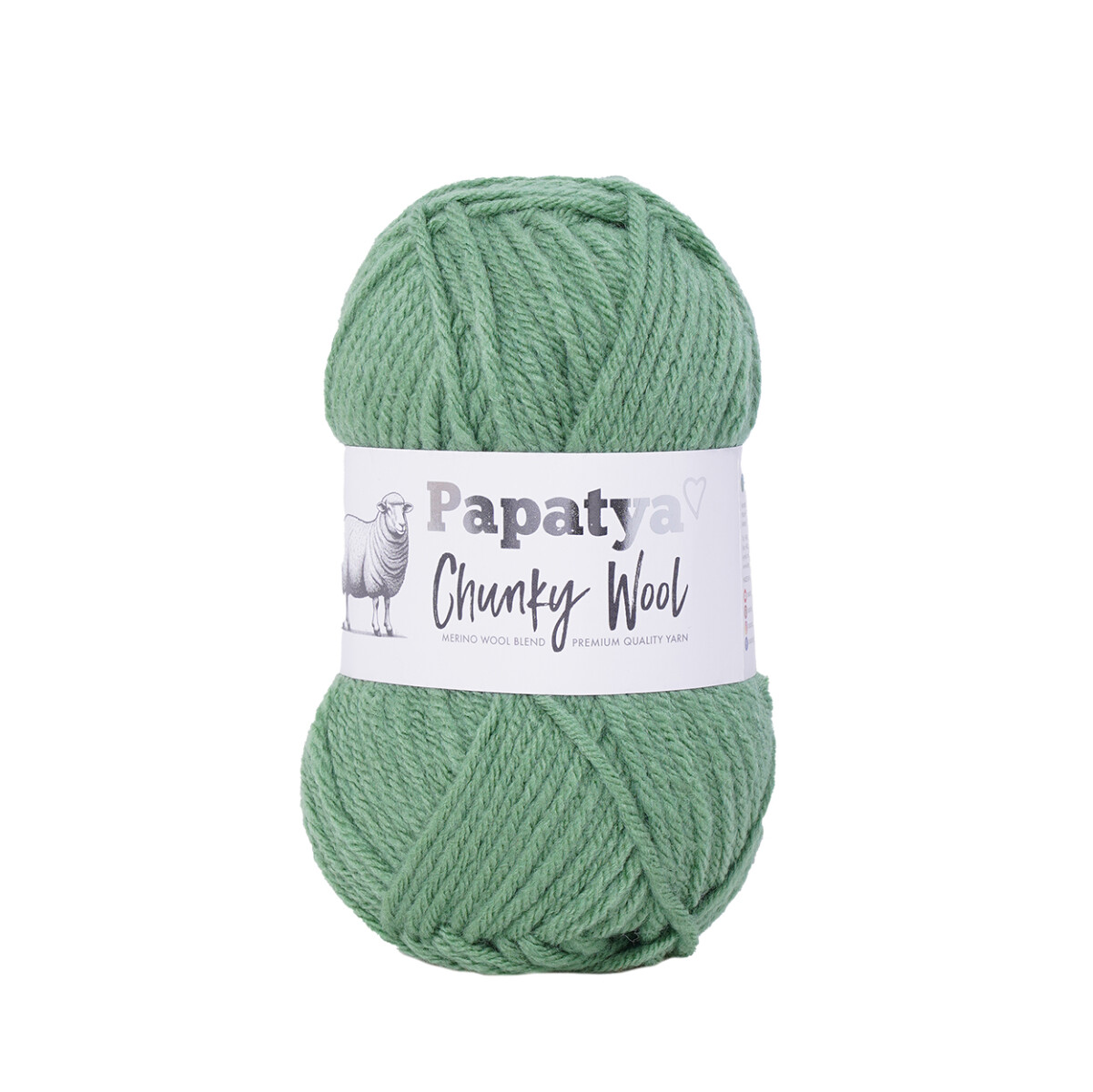 chunky wool - verde malva 