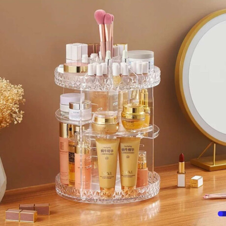 Organizador giratorio acrílico de cosméticos 22*22*26 Transparente