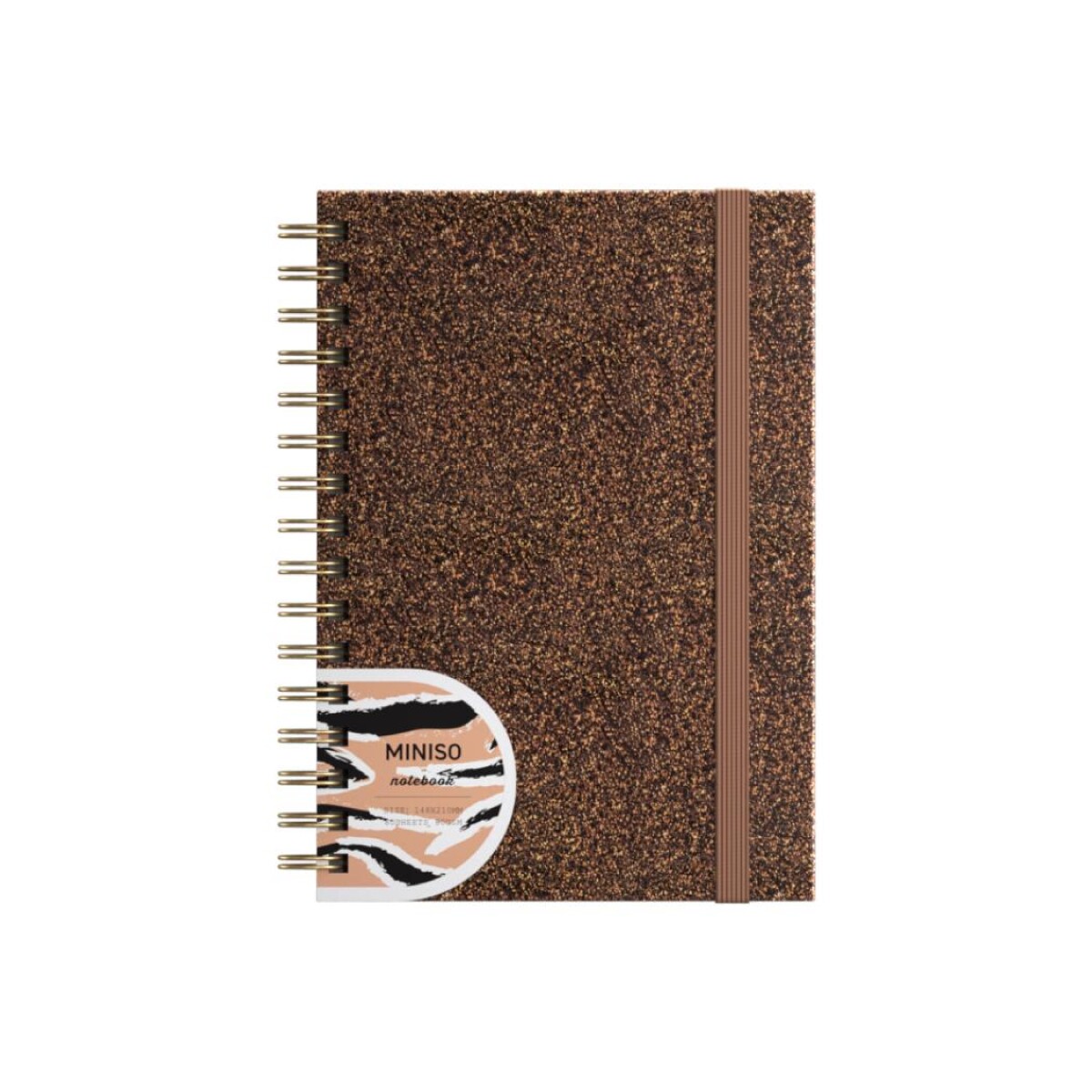 Cuaderno glitter - marrón 