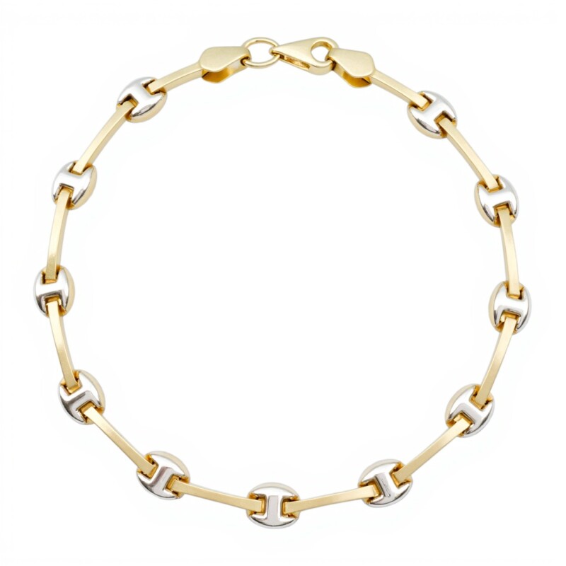 Pulsera Baguette Bicolor -Oro bajo-Sin Piedra-PU8050 sinpiedra