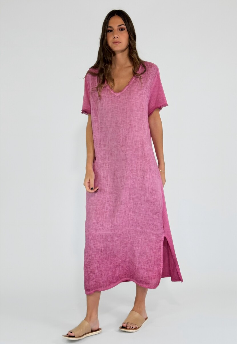 VESTIDO MARTINICA LARGO - FUCSIA 