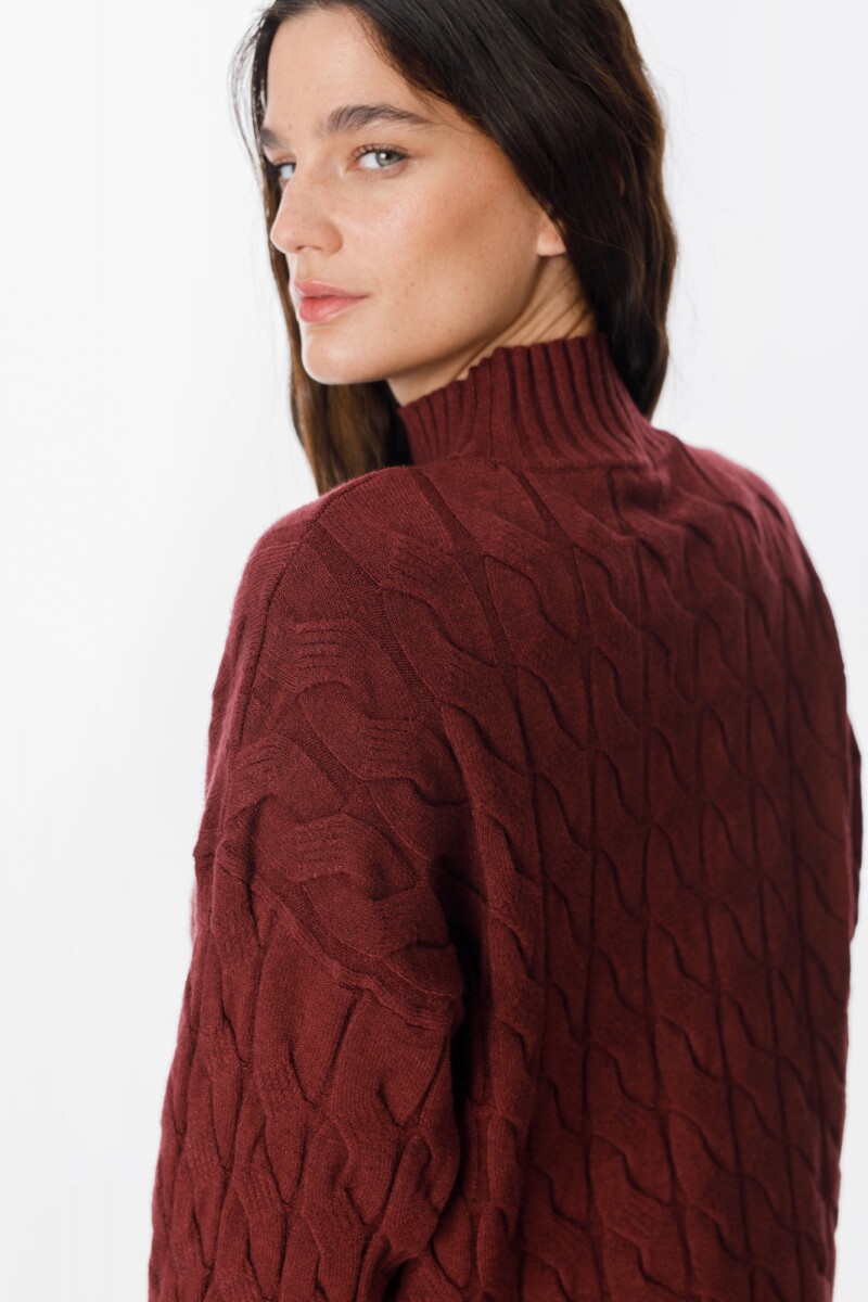 Sweater Liquen Bordeaux