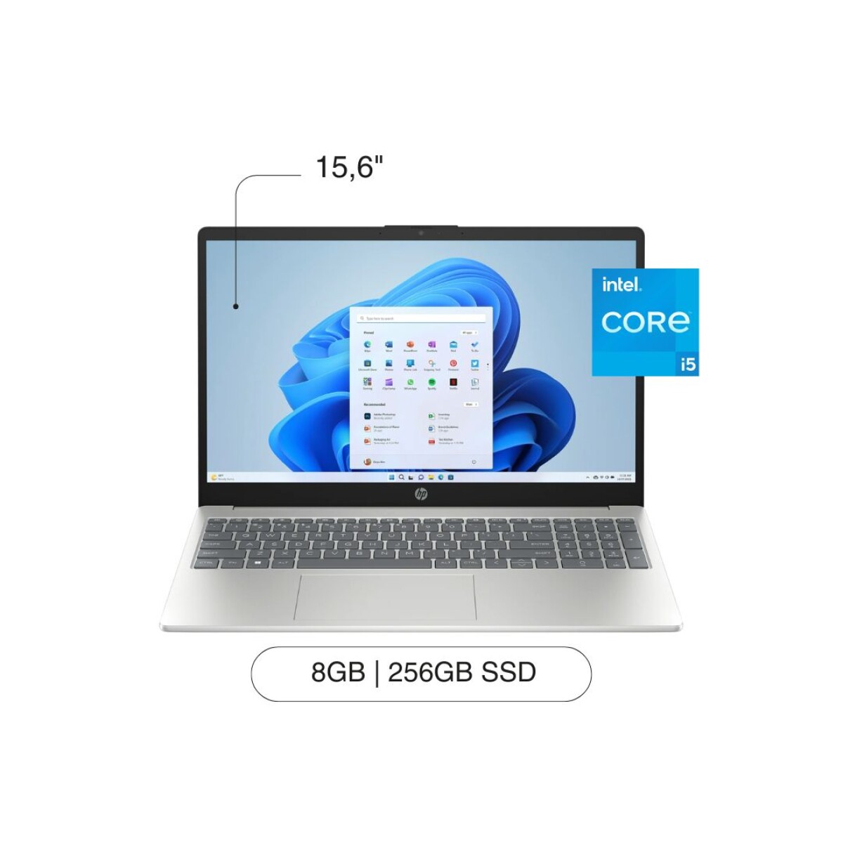 Notebook HP 15-FD0054NR 15,6' HD 256GB / 8GB RAM I5-1334U W11H 