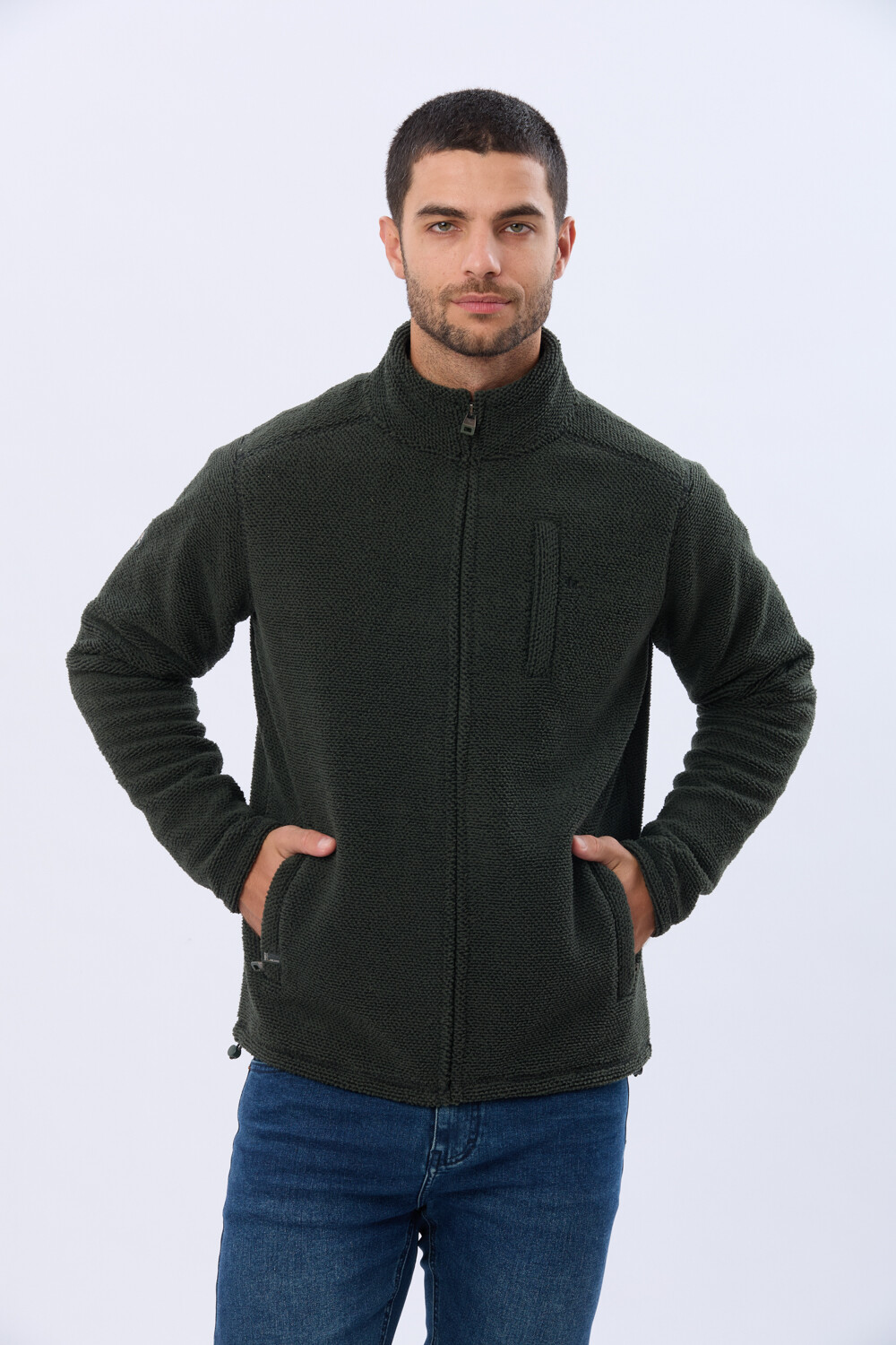 CAMPERA POLAR TEXTURADO GRUESO Verde
