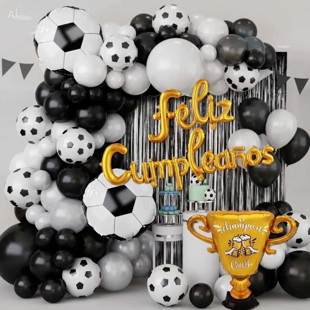 Kit Globos Decoración Cumpleaños Fútbol, Pelota Copa Kit Globos Decoración Cumpleaños Fútbol, Pelota Copa