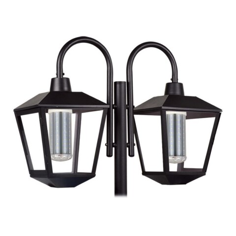 FAROLA TRAPEZOIDAL DOBLE 2XE27 CON PEDESTAL 2MTS FAROLA TRAPEZOIDAL DOBLE 2XE27 CON PEDESTAL 2MTS