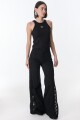 Pantalon Murra Combinado Negro