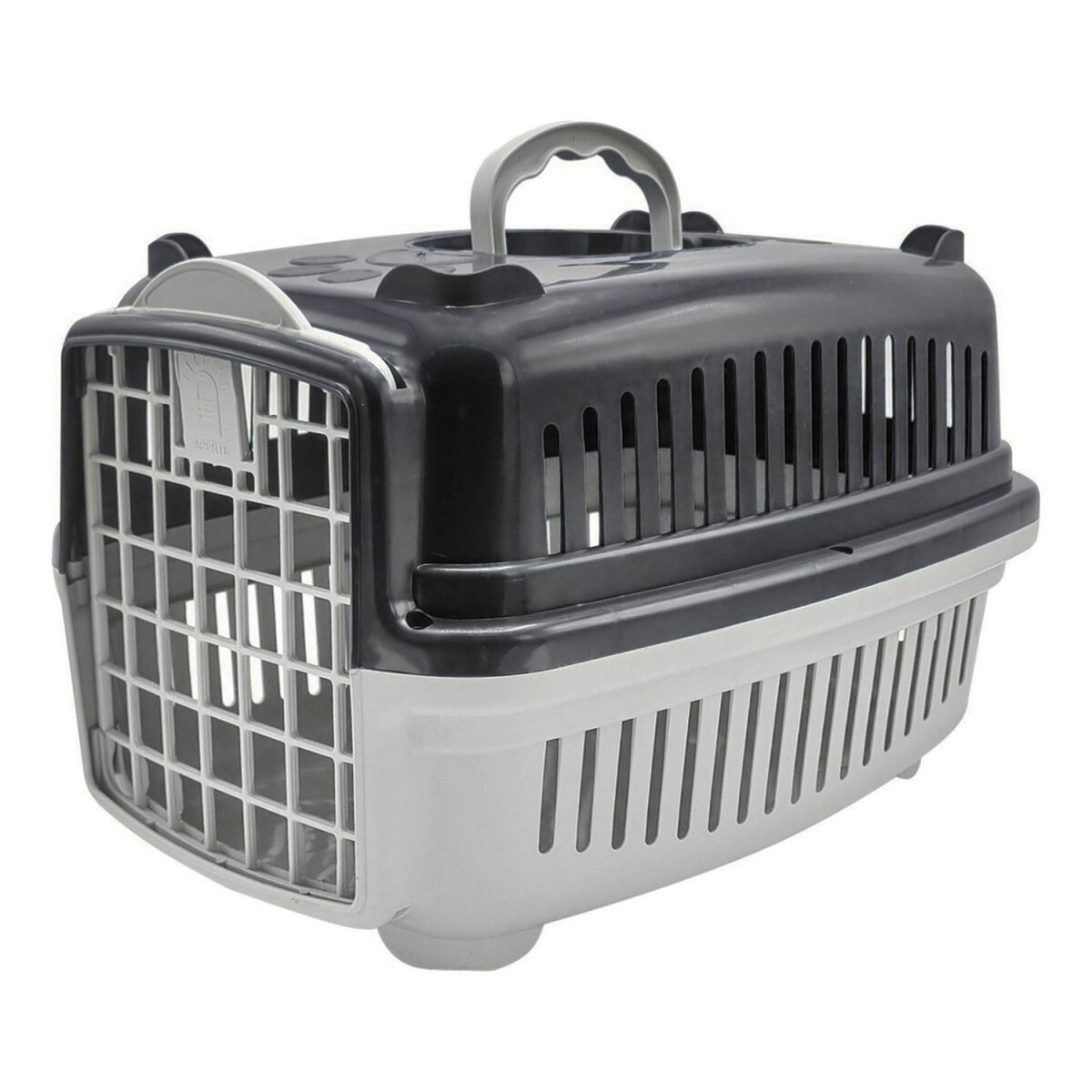 Transportadora Rígida Para Mascotas N3 Perro Gato Resistente - Variante Color Gris 