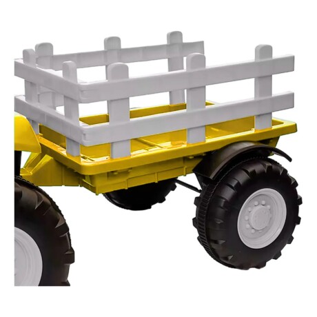 Tractor con Remolque Lumax a Batería con Luces, Sonido, MP3 y USB Amarillo