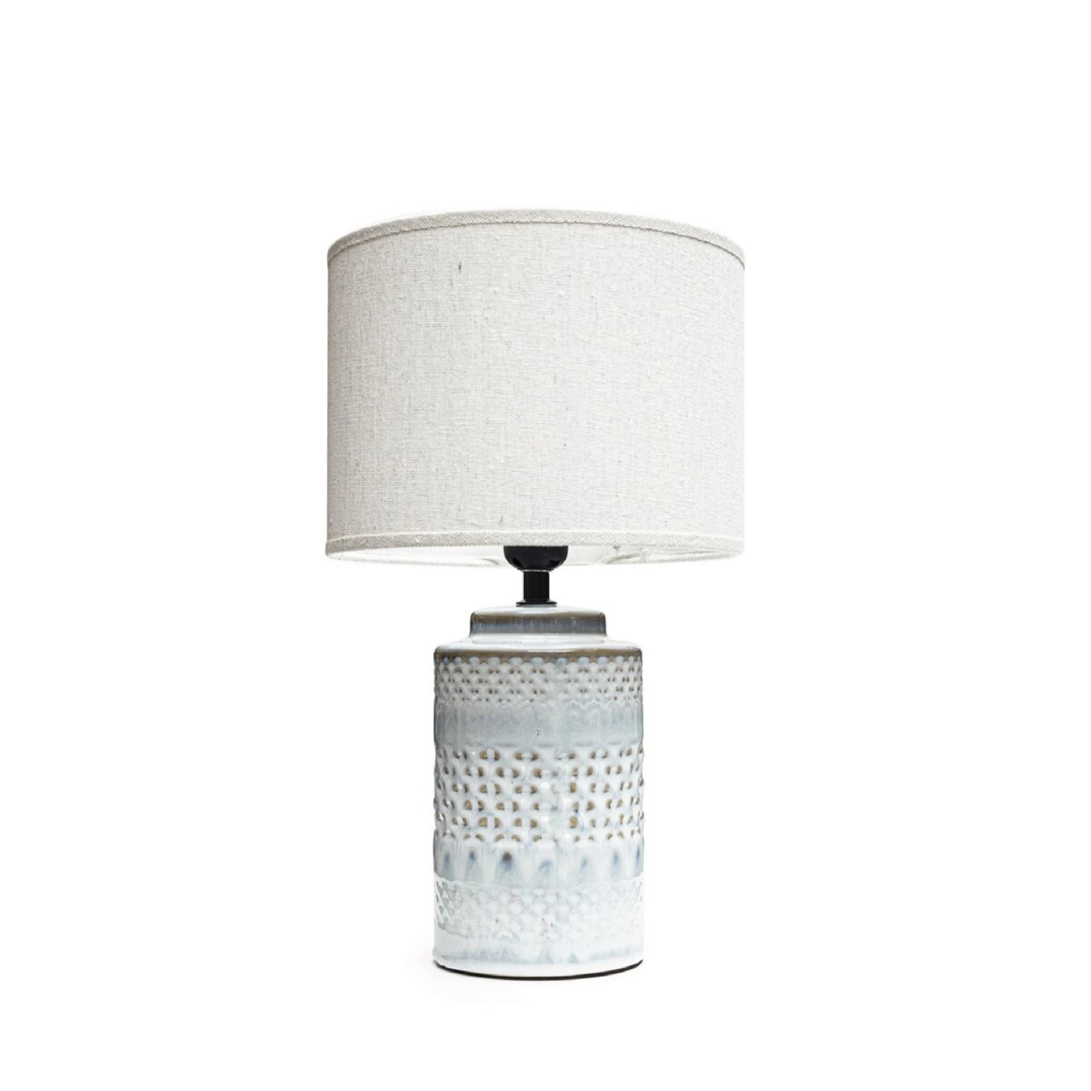 LAMPARA PORCELANA D23x39CM DISEÑO GRIS 