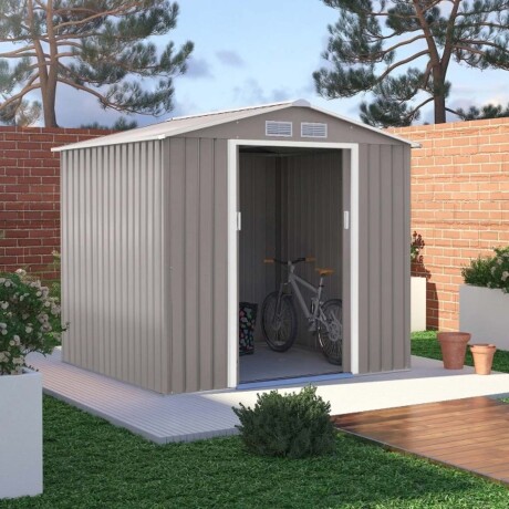 CASITA DE JARDÍN GRIS METAL ARCHER B