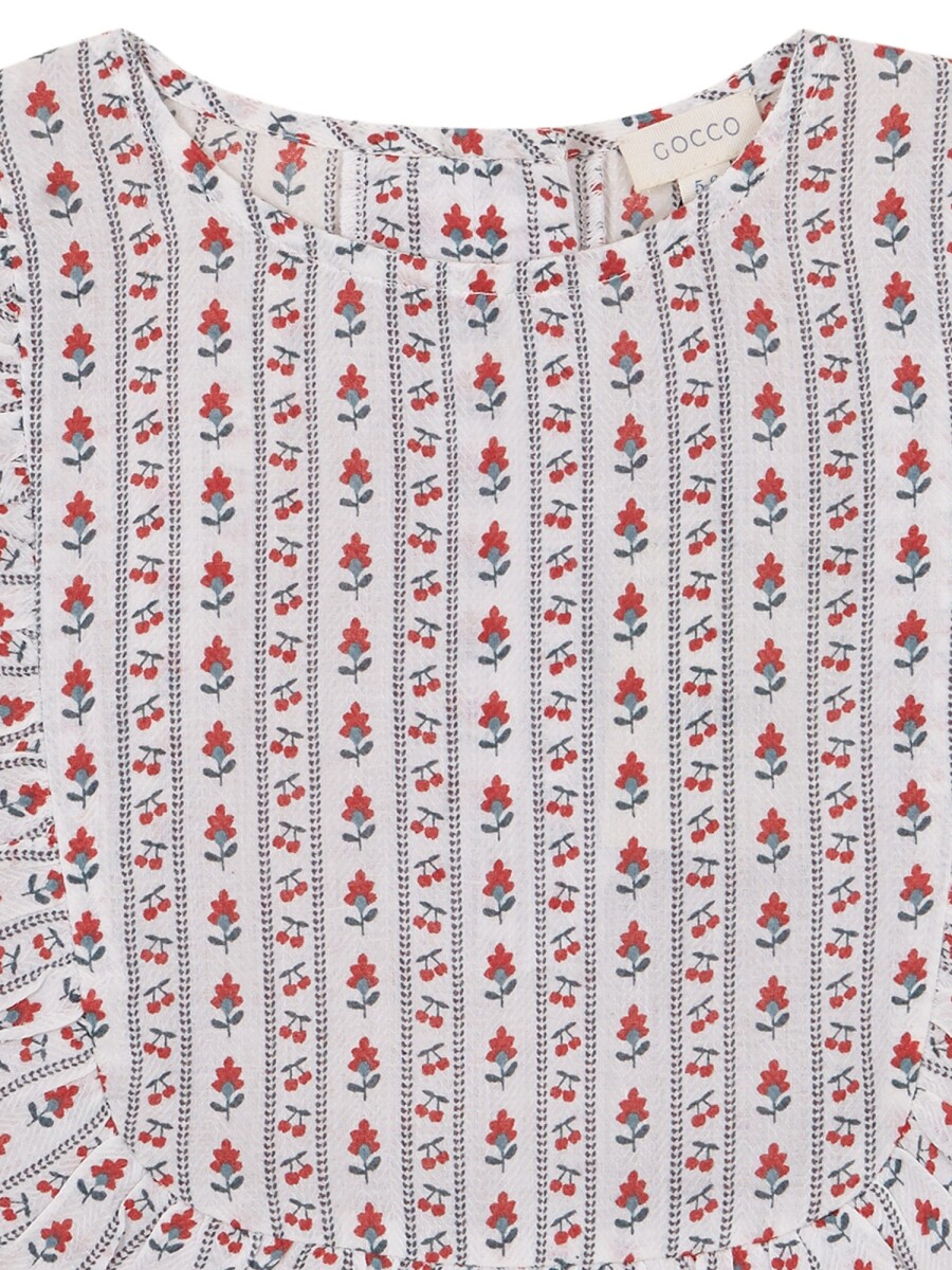 Blusa Con Volantes Rojo