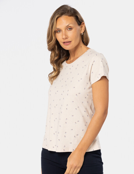 REMERA ESTAMPADA Beige