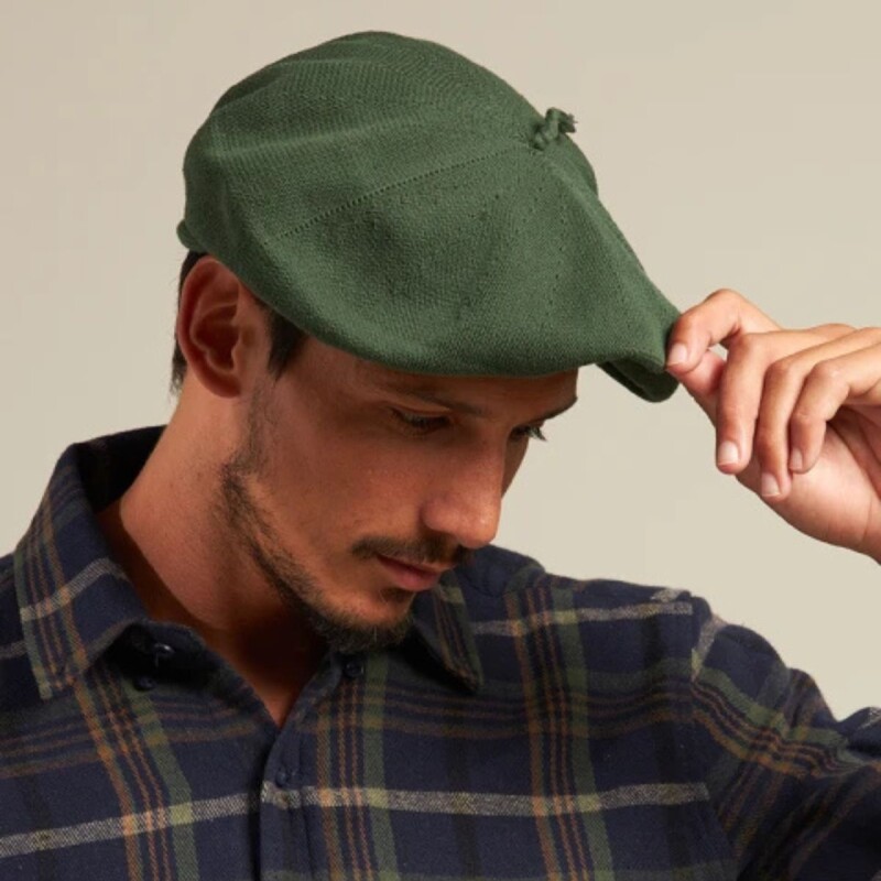 Boina Hombre Tejido Polanco Verde