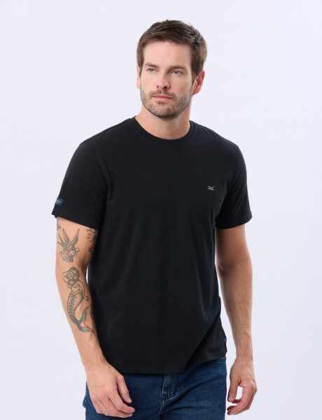 REMERA BÁSICA DE ALGODÓN Negro