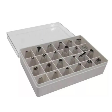 Set 24 Punteros Picos Reposteria Excelente Calidad Hts Plateado