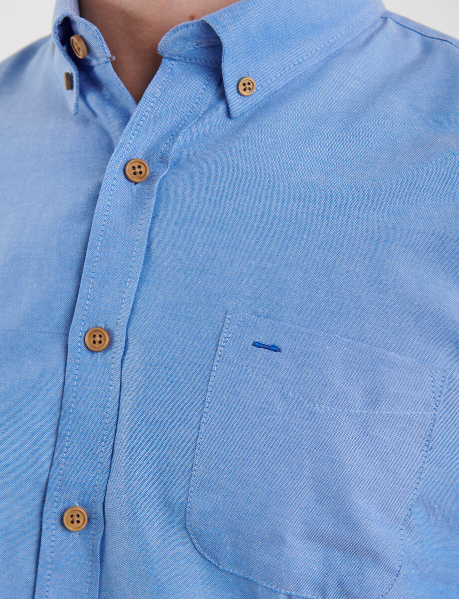 012587 CAMISA HARRINGTON LABEL Azul