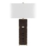 LAMPARA BLANCO/MARRON P/MESA Unica
