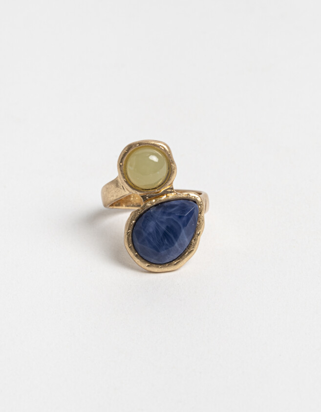 Anillos Medianos y Grandes Piedra Anillo Mediano Con Piedra - Dorado