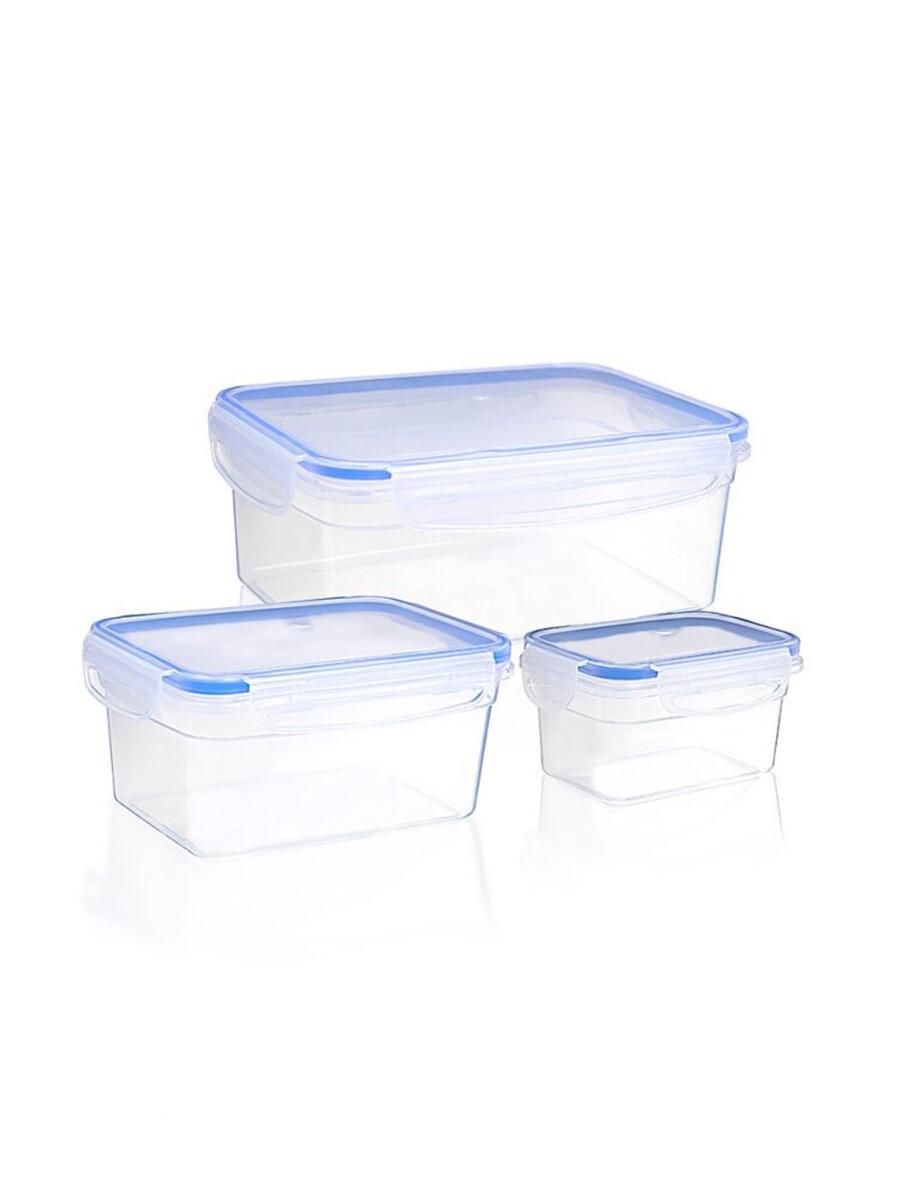 CONT. C/TRABAS PACK x 3 - TRANSPARENTE 