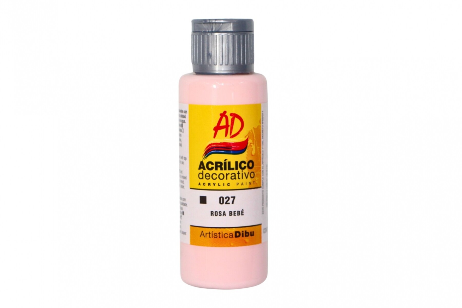 PINTURA ACRILICA ARTISTICA DIBU 60 ML. DIFERENTES COLORES - COLOR ROSA BEBE 027 