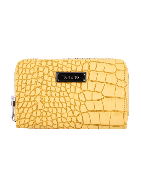 Monedero Brasil II Croco Amarillo