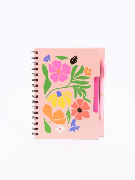 LIBRETA RESALTADORES ADHESIVO Y LAPICERA ROSADO