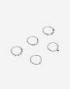 Sets Anillos Metal Set De Anillos Con Strass - Plateado Rodio