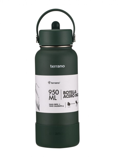Botella Térmica con Pico 950mL. Verde Oscuro